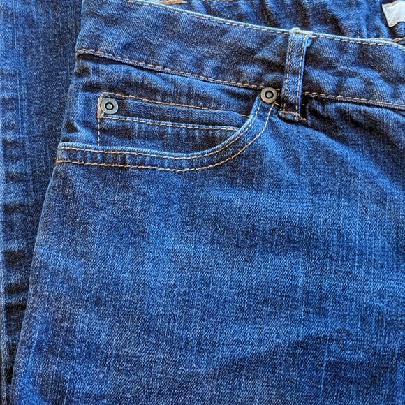 J Jill Petite Slim Leg Stretch Dark Wash Distressed Blue Jeans, Size 6 Petite - Picture 2 of 9